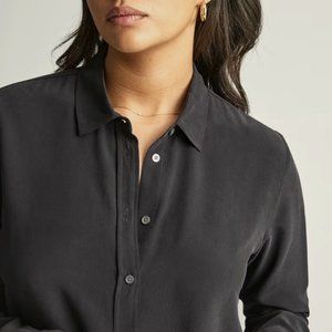 NWT Everlane black silk shirt